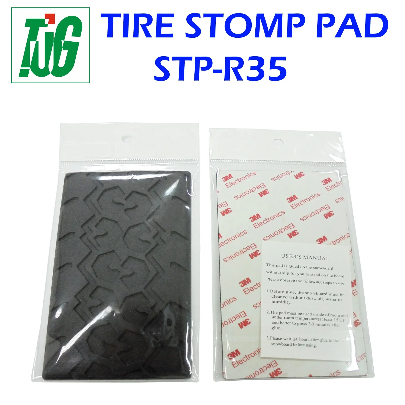 STP-R35 Skidproof Snowboard Snow Stomp Rectangle - Tire