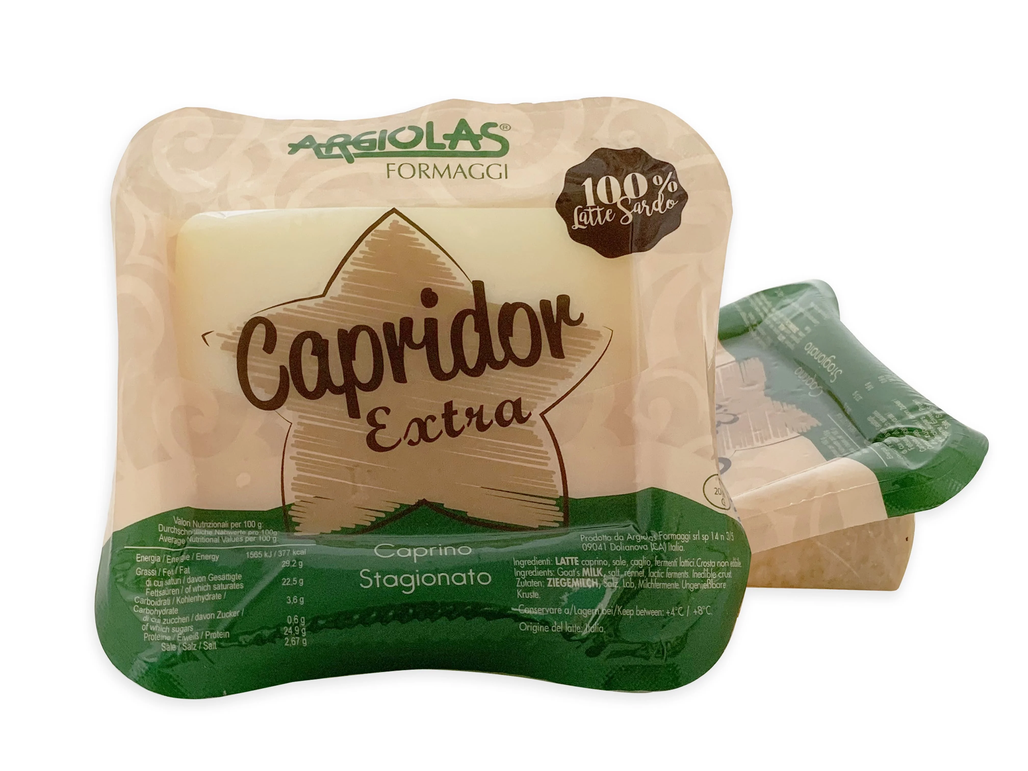 Итальянский capridor Экстра-возраста козье молоко сыр для ресторанов и супермаркетов