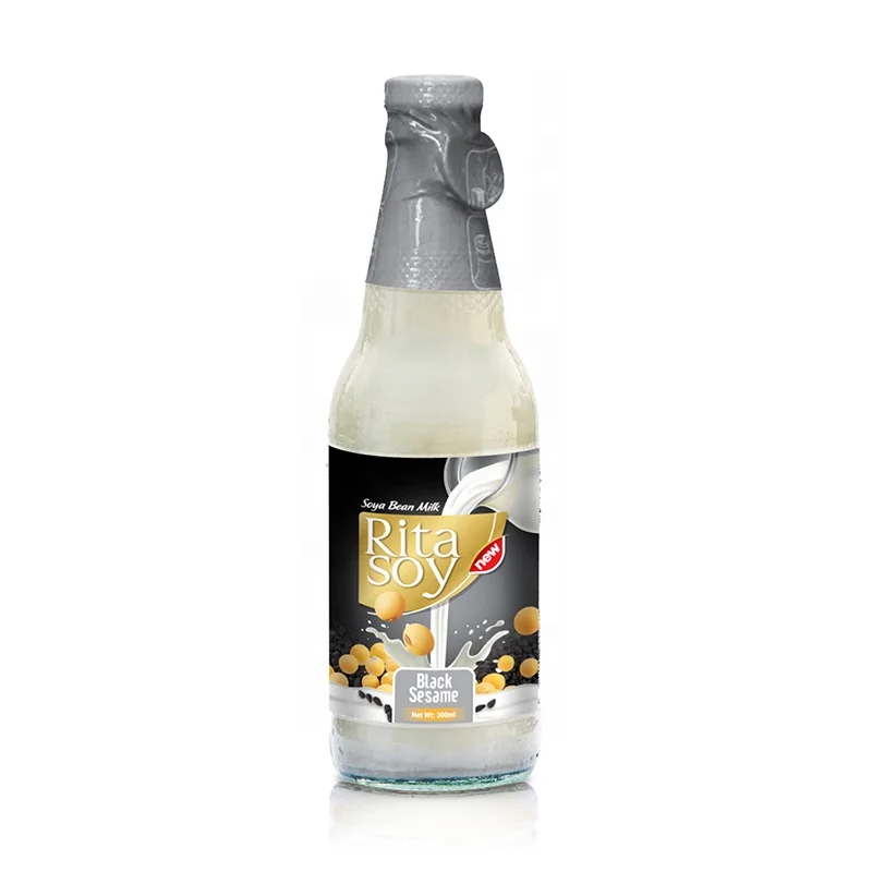 
Best For Your Health High Quality 300ml Glass Bottle Sesame Soy Milk 