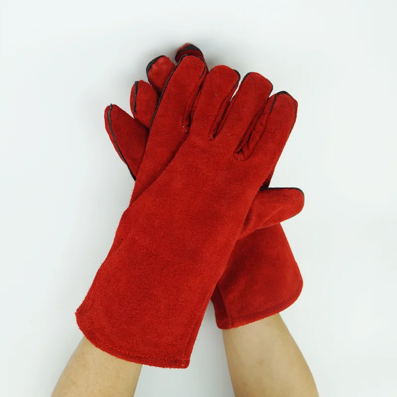 Кожаные рабочие перчатки 14 дюймов с усиленной ладонью