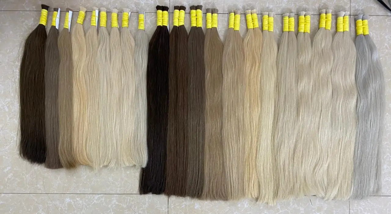 Заказ смешанных цветов вьетнамский поставщик волос оптовая цена русская полностью выровненная кутикула натуральные волосы оптом