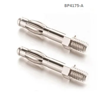 Позолоченная головка фонаря 4 мм штекер банан гнездо PCB монтажный разъем с резьбой с гайкой