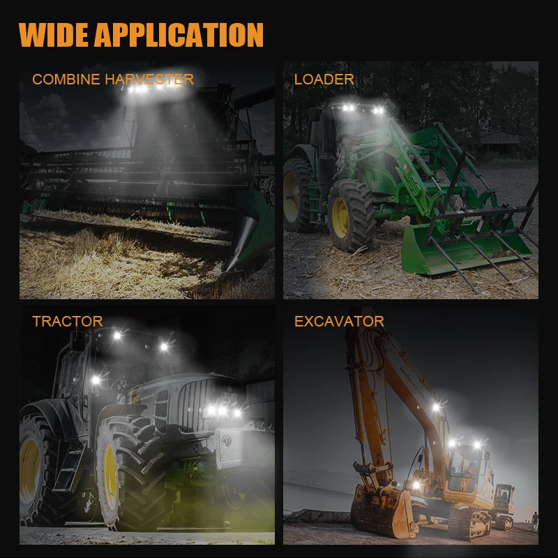 Wholesale Auxiliary Spot Light Dual Color Yellow White Optional led work truck trailer light