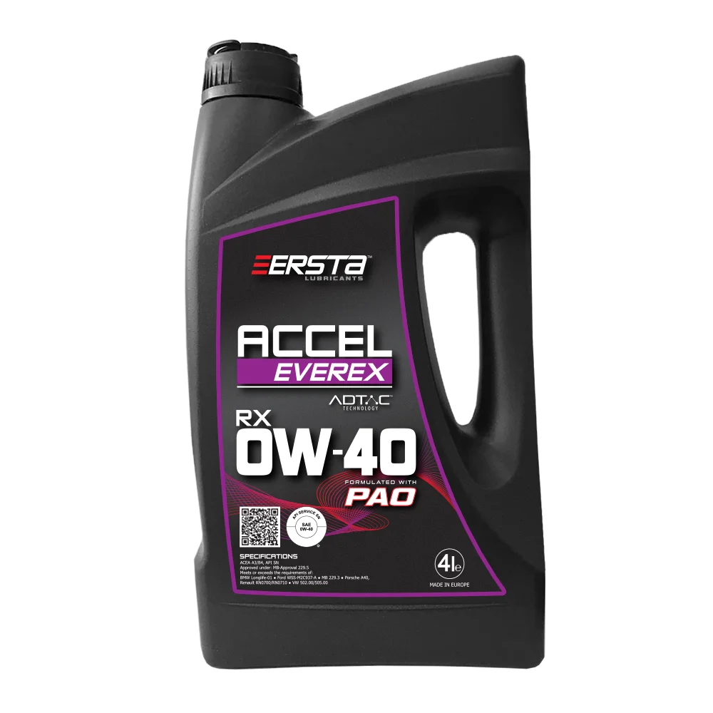 Надежная защита Хорошая подача экстремальных холодных добавок аварийное моторное масло PCMO- ACCEL EVEREX RX 0W40 для легкового автомобиля