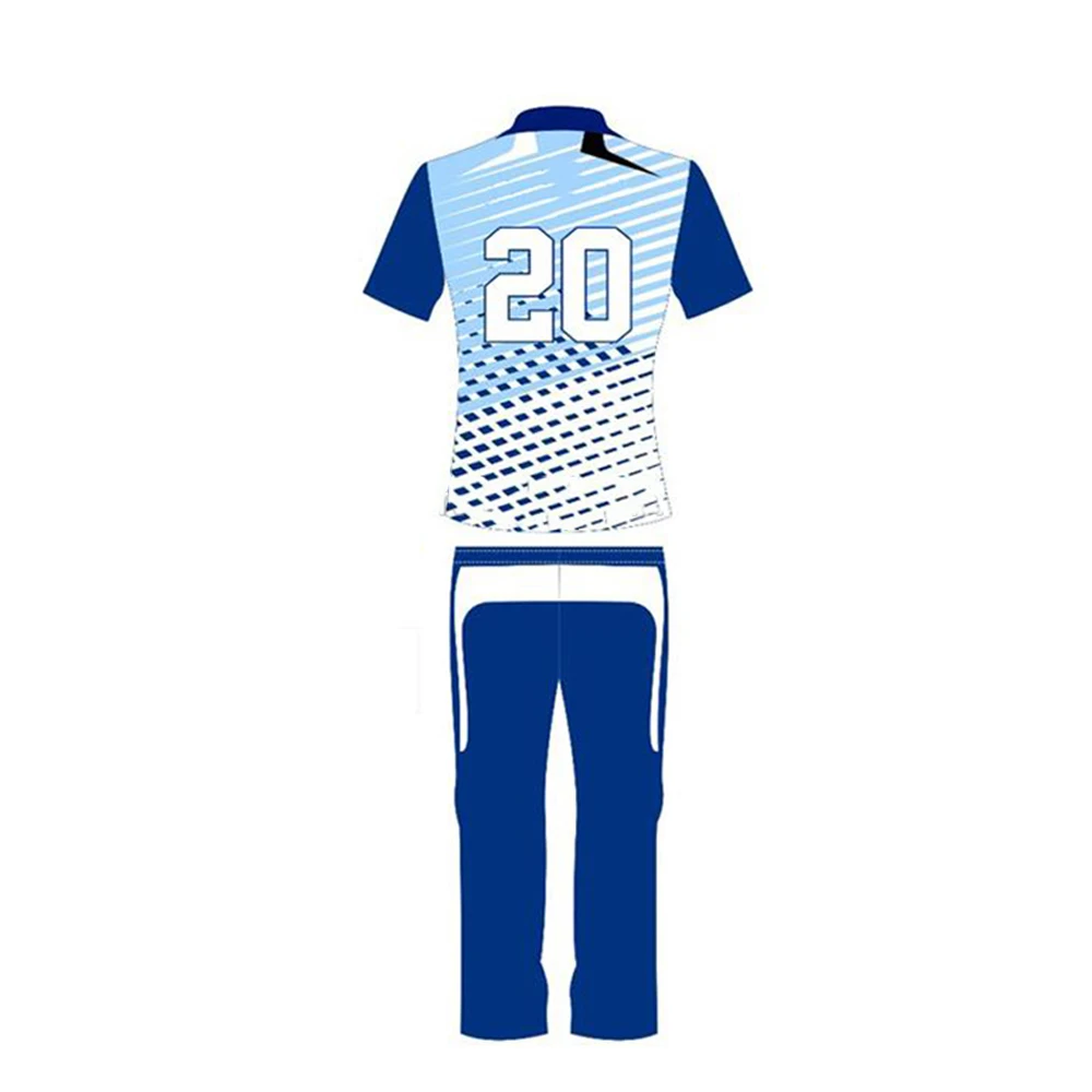 Сделайте свою собственную форму для крикета с именем логотипом и номером игрока изготовленную из 100%