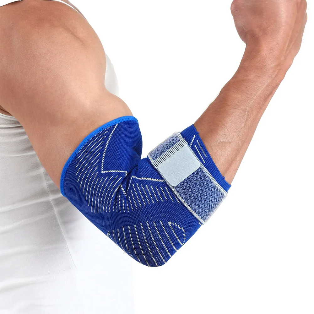 New Design Professional Blue Sports Braces Series Elbow Pads Support Arm Joint Injury Prevention With Or Without Handle