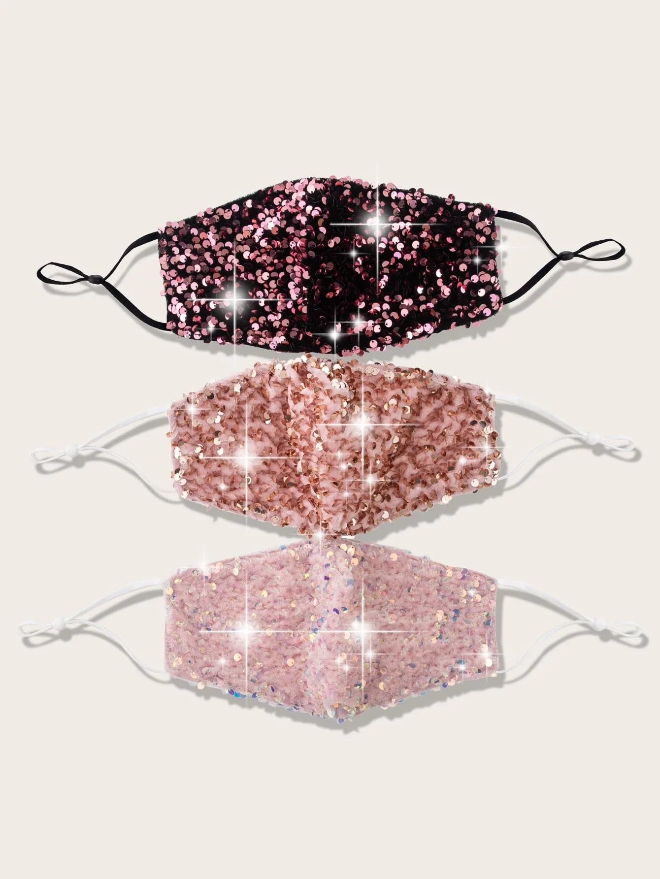 Chinese Supplier U.S. Hot Sale Customized Logo  Outdoor Party Sublimation Sequin Overlay Face Mask