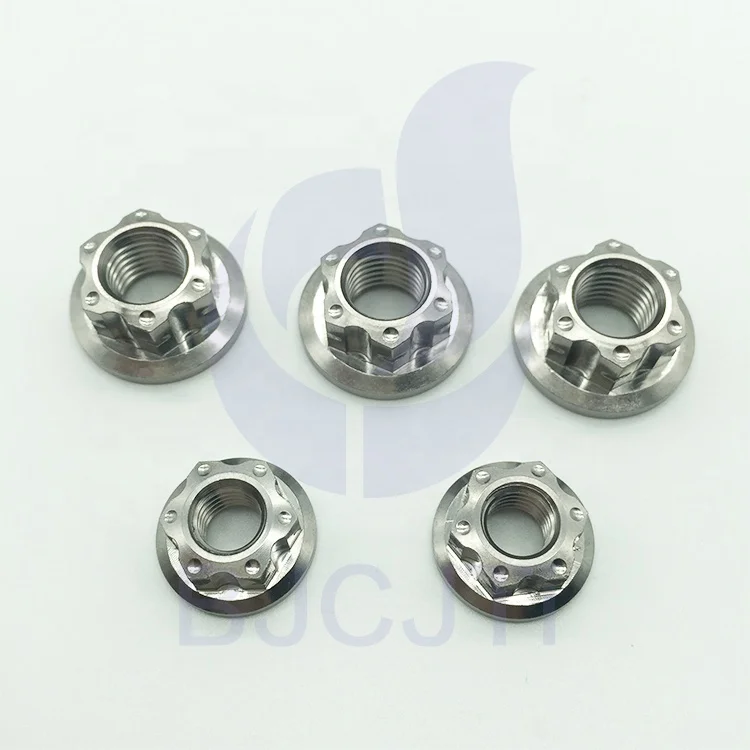 Заводская поставка M6 титановый сплав Фланцевая гайка для