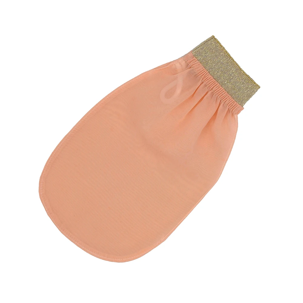 Bulk Supplier Turkish Silk Exfoliating Gloves Mitt Body Bath Scrub Exfoliator Bath Mittens Fake Tan Remover Bath Natural Glove