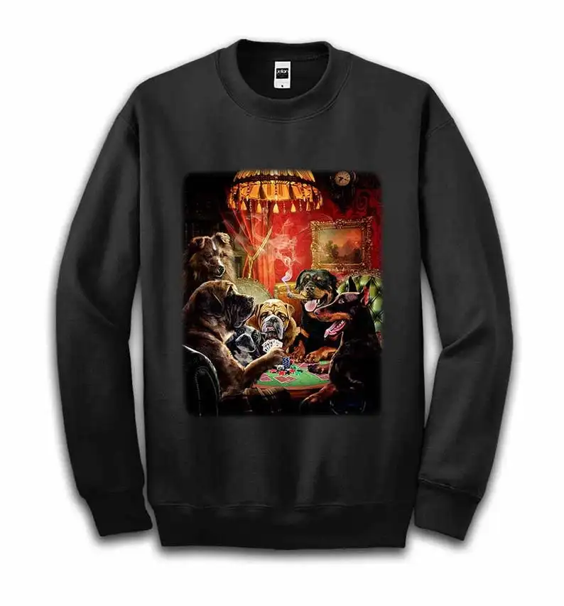 
Night Dog Poker Tournament, Gambling Luck Men, Women, Kids French Terry Sweat Shirt 