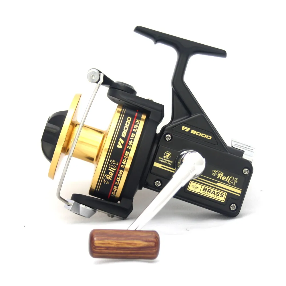 Aluminum Spinning Reel VI Gold 9000 RELIX ALUMINUM Fishing Reel 3BB STRONG CLASSIC DESIGN