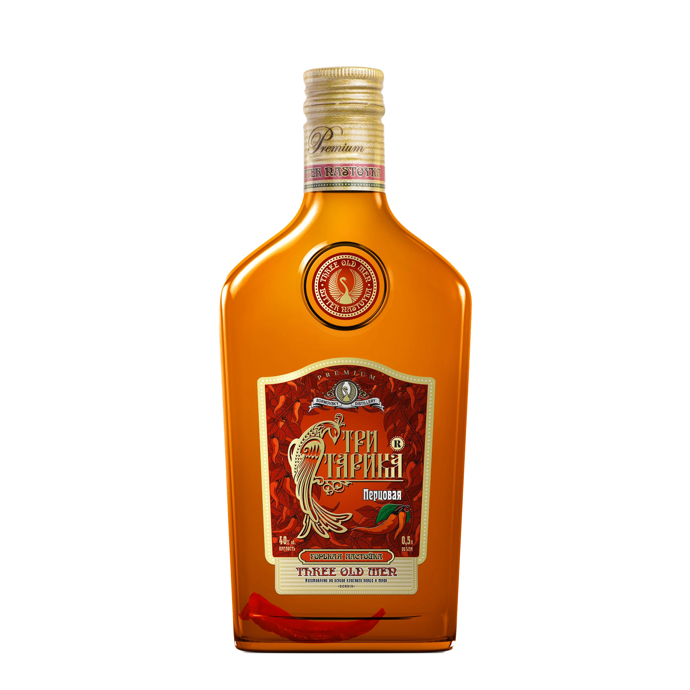 
CHILLI PEPPER THREE OLD MEN BITTER 500 ml LIQUOR 