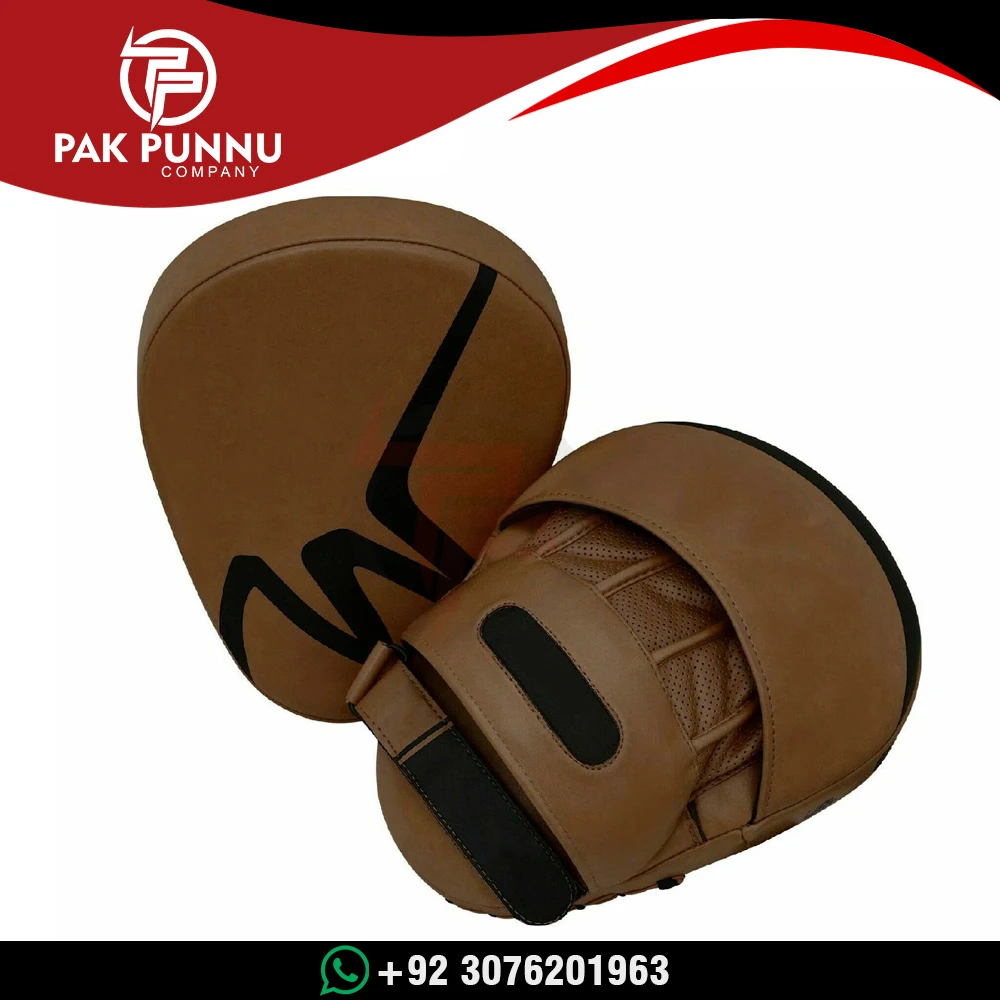 Boxing Curved Focus Punching Mitts- Leatherette Training Hand Pads Ideal for Karate Muay Thai Kick Sparring Dojo Martial Art