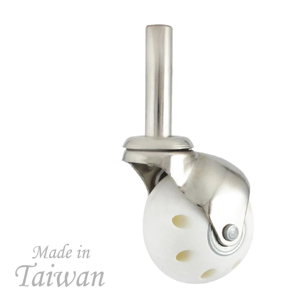 CCE Caster 58mm PP White Ball Bearings Furniture Rollers Wheels