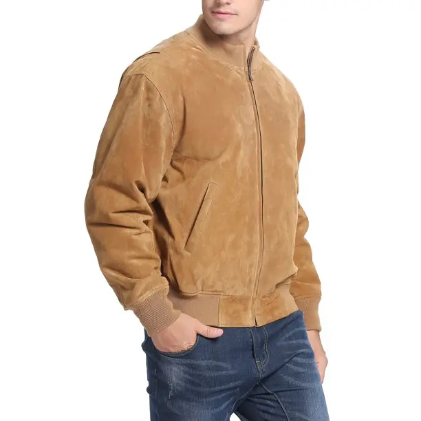 Мужская замшевая кожаная куртка-танкер времен Второй мировой войны (обычная и высокая)