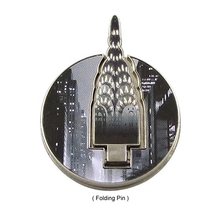 Custom Logo Folding Enamel Metal Magetic Ball Marker