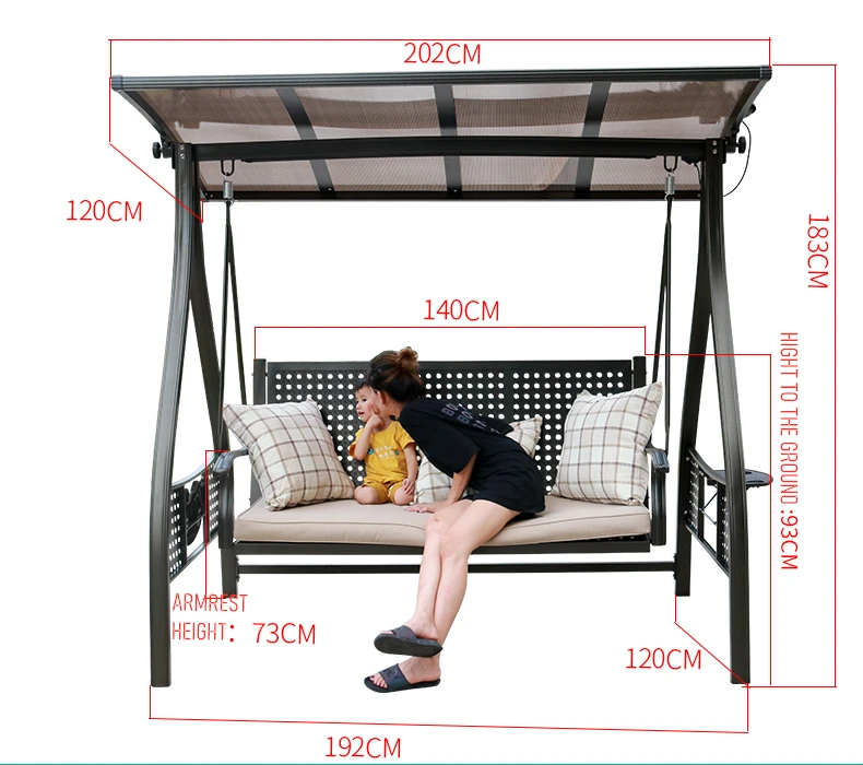 Aluminum casting outdoor swing chair patio die casting aluminum swing chair sofa set outdoor hanging sofa