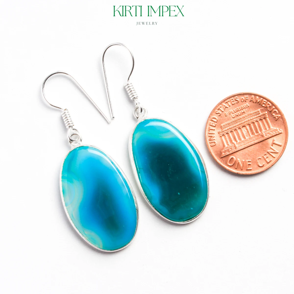 Multi-Color French Wire Wholesale Bezel Set Earrings Silver Plated For America Gift Retailers Bulk Deals Free Shipping