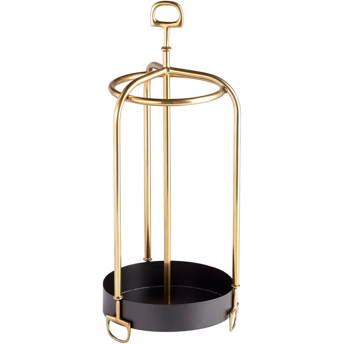 Vintage Brass Umbrella Stand Indoor Antique Finished With Handles Free Standing Rack for Sale