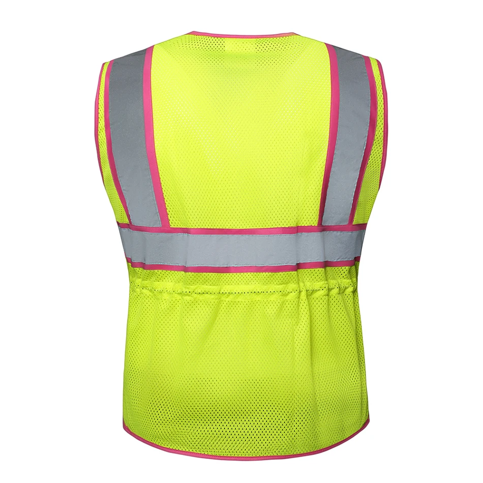 High Visibility Reflective Safety Jacket Custom Logo Clothing With Zipper And Pockets Wholesale Safety Work Vests Clothing