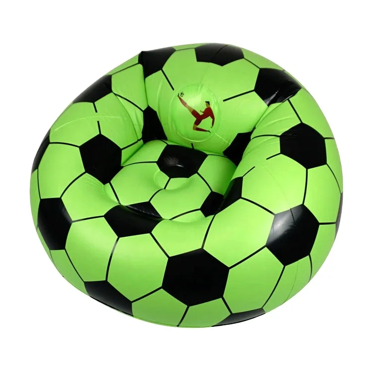 Inflatable Relax Sofa 61cm H Green Soccer Chair Custom  Chair Inflatable Couch