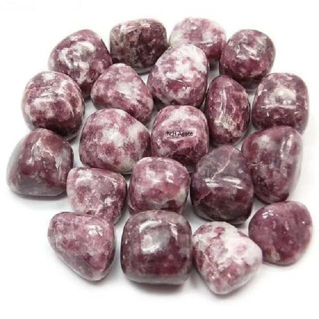 Natural Gemstone Crystal Lepidolite Tumble Stone For Wholesale Lepidolite Tumbled Stones Buy From N H Agate