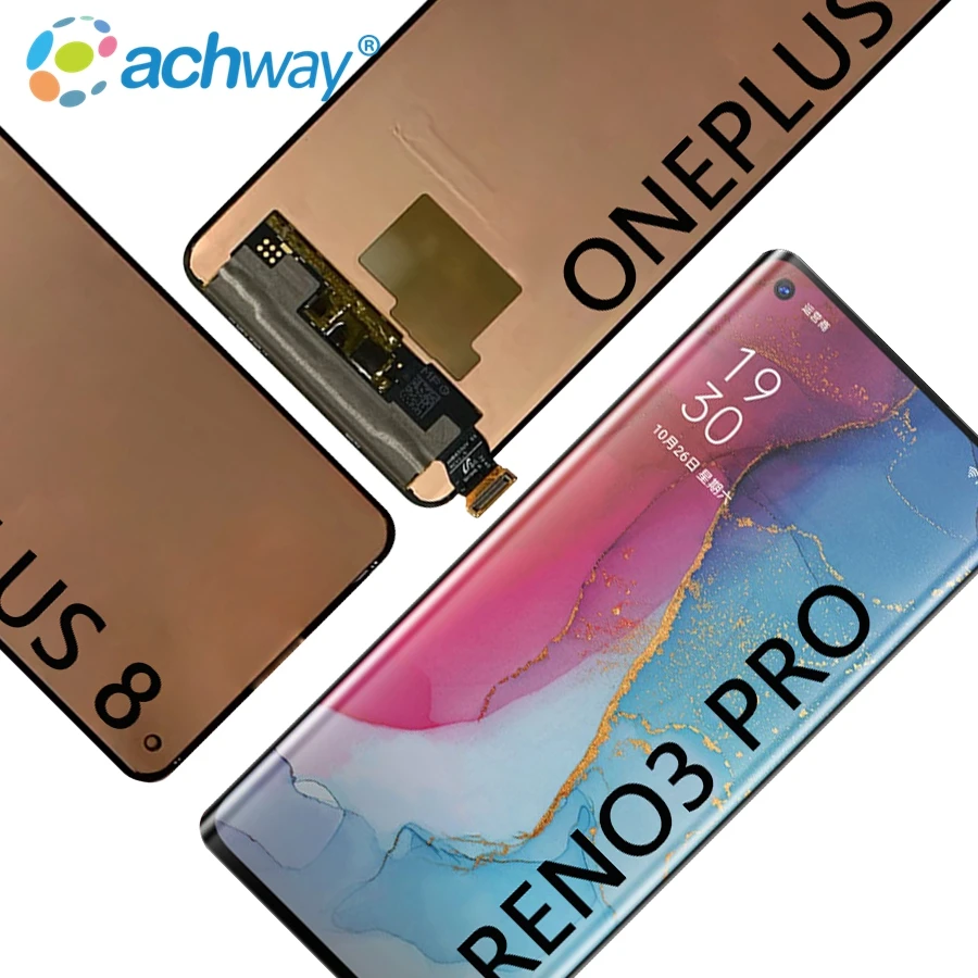 Original  AMOLED Lcd Display for Oneplus 8 Touch Screen for Oppo reno 3 Pro 5G Lcd Assembly