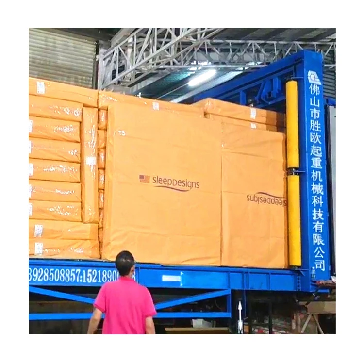 Autometic container loading equipment system for fastest way to load pallets and cartons into a container