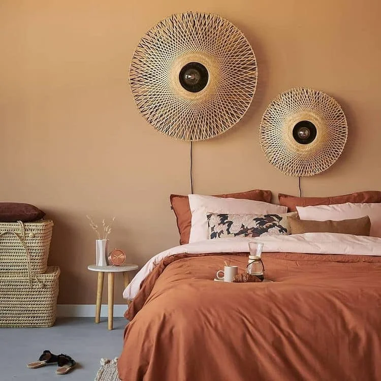 Vietnam Wooden Ceiling Hanging Pendant Light Double Layer Furniture Bamboo Handicraft Lamp For Home Decoration, Gift, Business