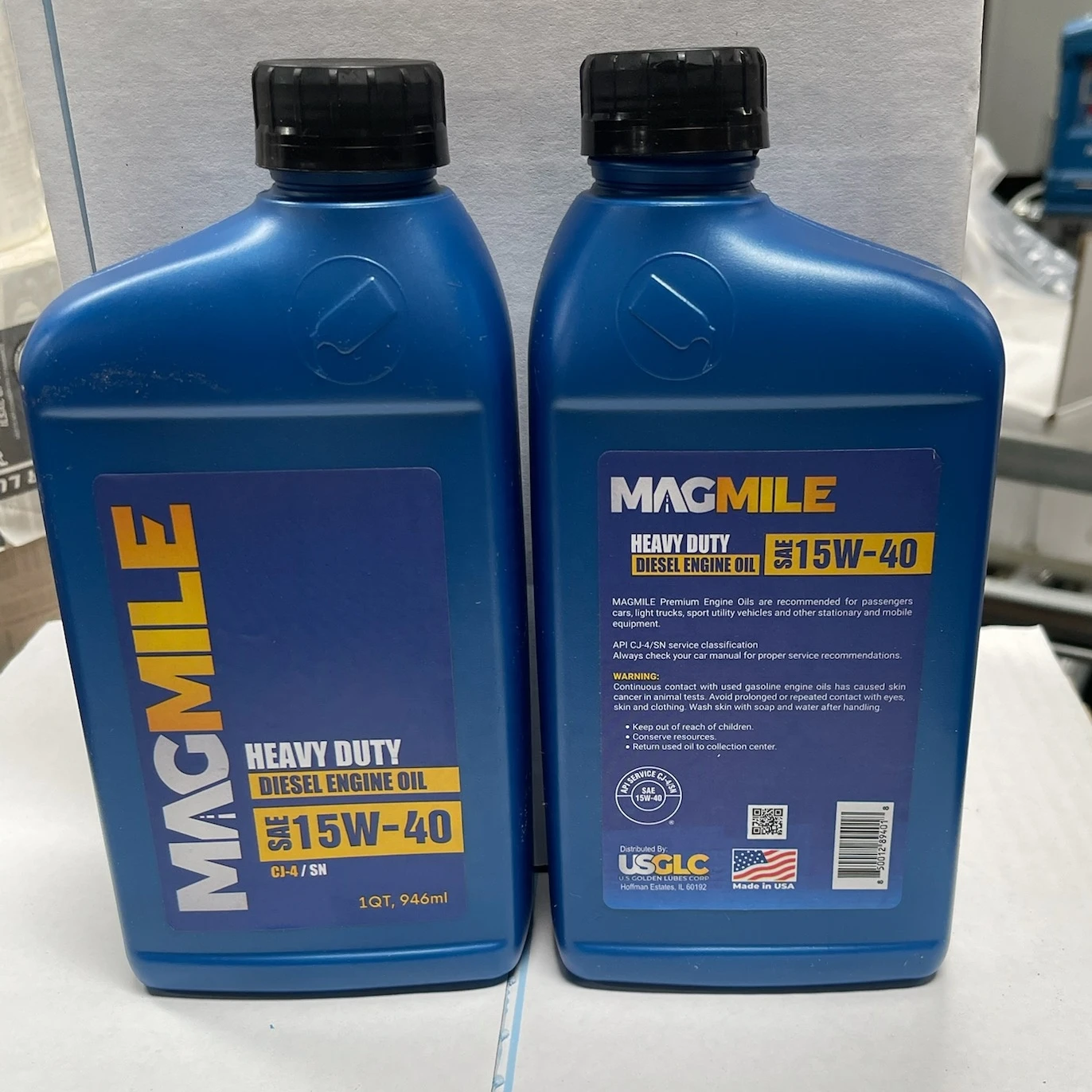 American Brand  MAGMILE Diesel Engine Oil 15W-40 Motor Oil ,  Wholesale Price 1 Quart ( Pack of  12)