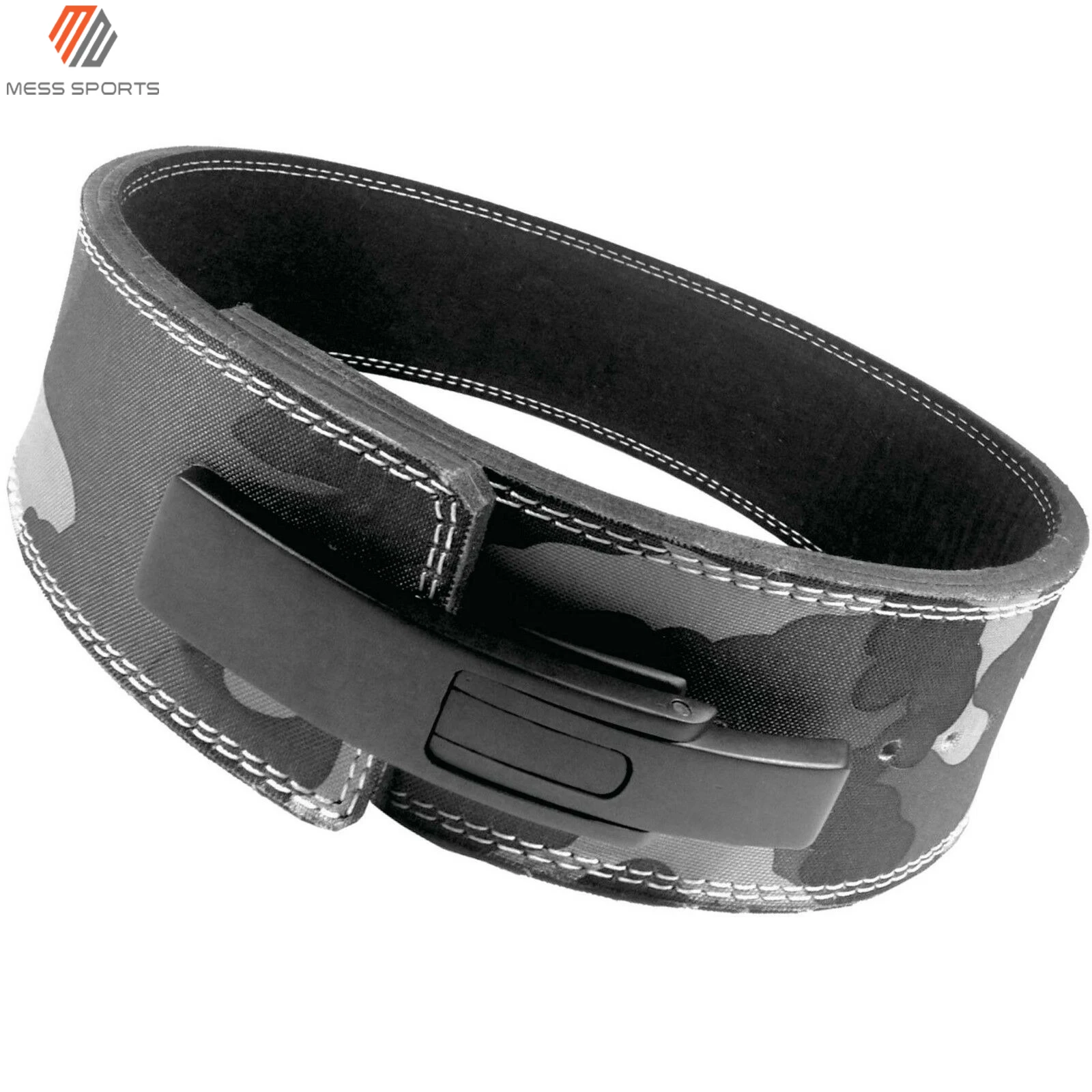 Cheap Men Comfortable Camo Style Powerlifting PU Leather Gym Lever Squat And Dead Lifting Workout Leather Belts