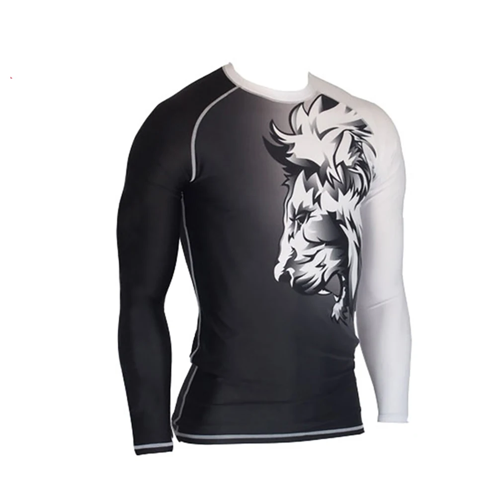 Latest New Design Adult Men Swimming Rash Guard Compression Shirt