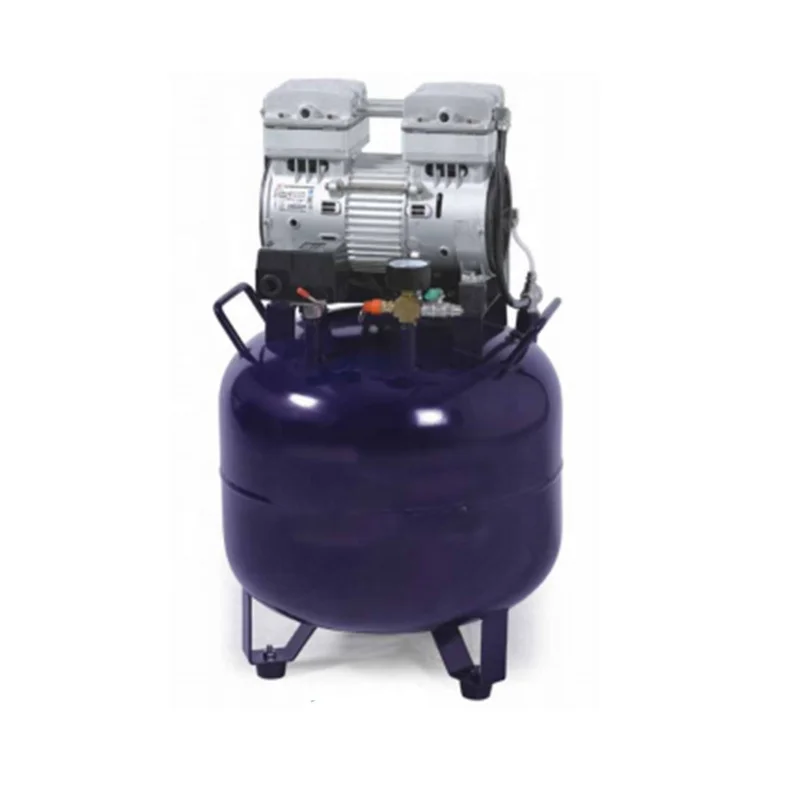 Бесшумный стоматологический воздушный компрессор без массы один на два синего бака 38 л