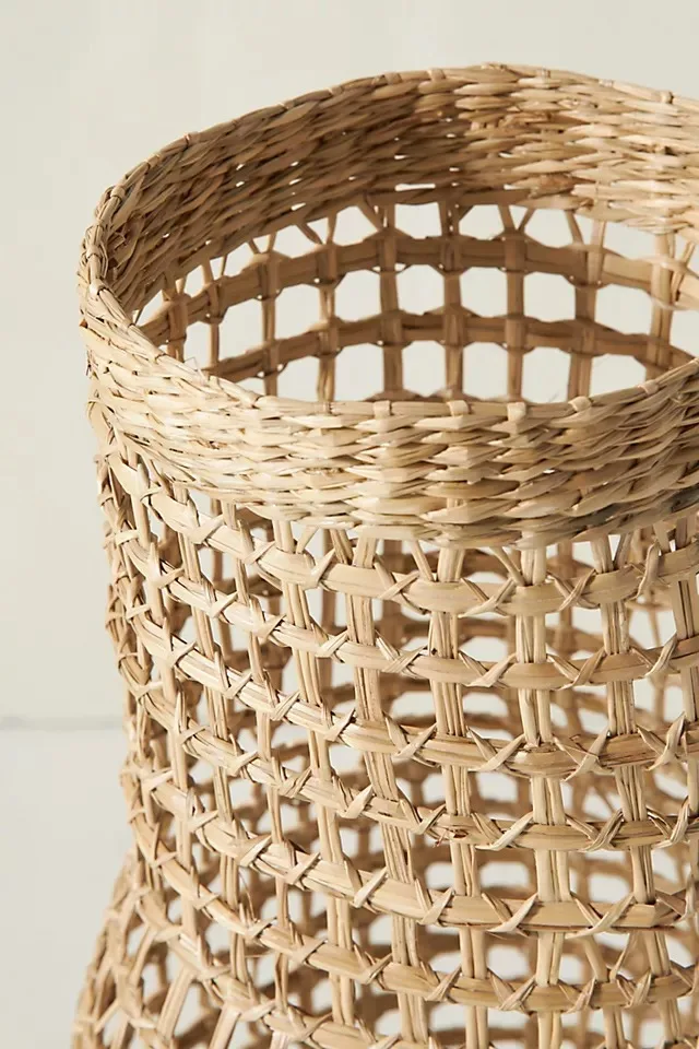 Top Item Natural Tall Straw Seagrass Vase Open Weave Floor Flower Vase Table Vase Decorative Home Office Hotel from Vietnam FBA