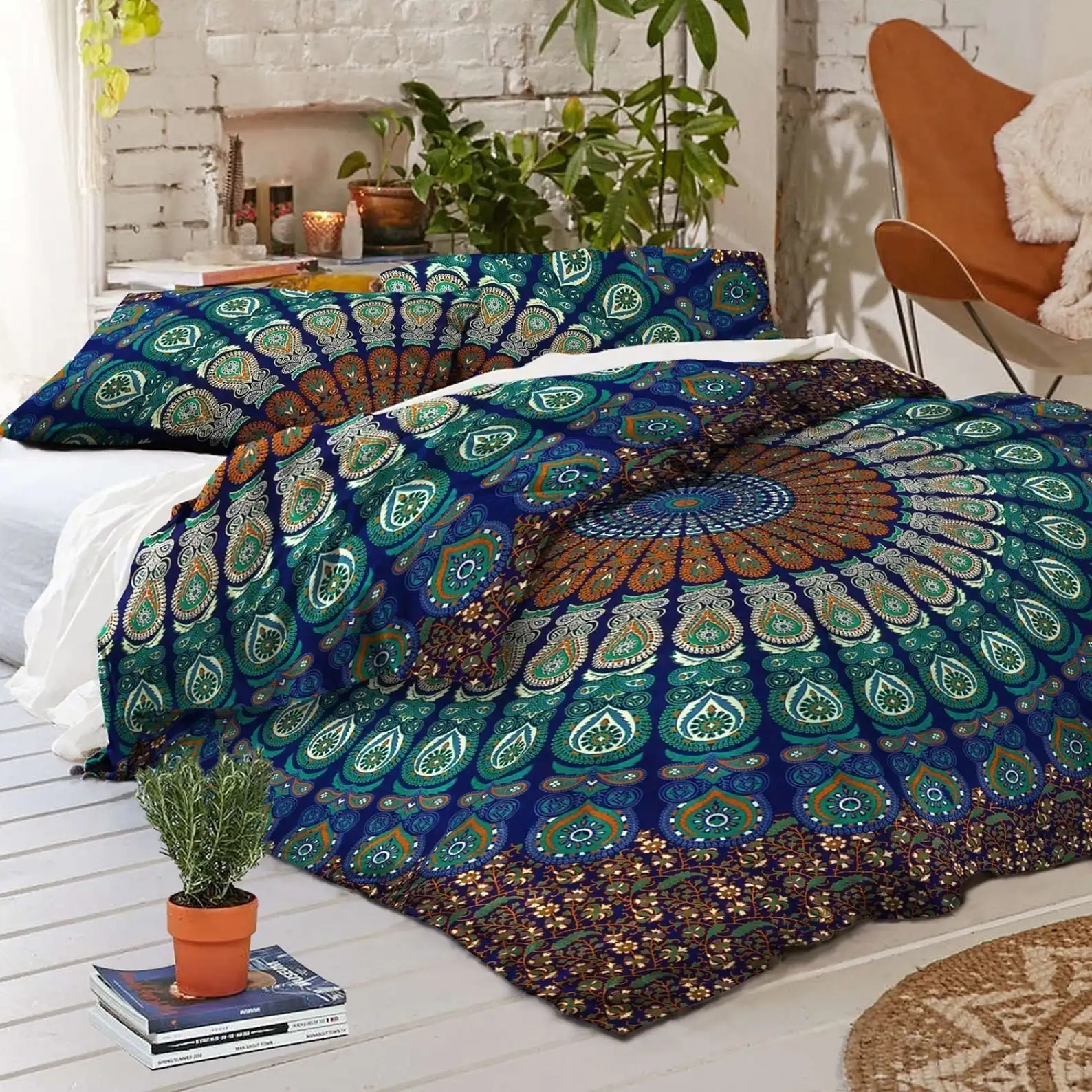 King Size Mandala Bedding Tapestry Hippie Bohemian Bedspread Bed Cover Throw Bohemian Mandala Comforter Set