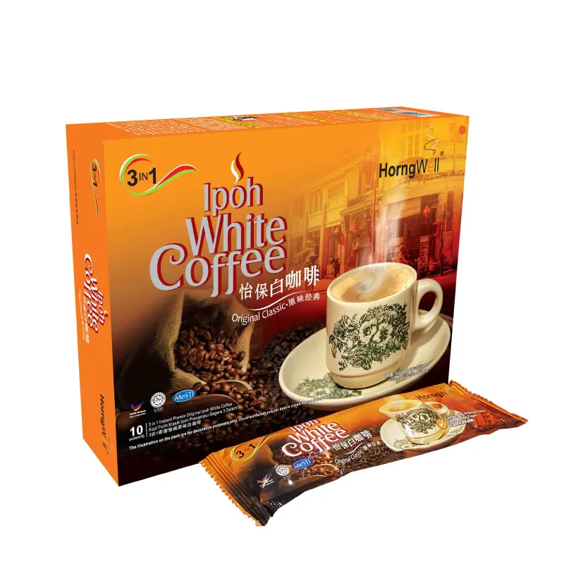 Malaysia Premium Instant Coffee With Sachets Individual Packaging 3 in 1 Original White Coffee