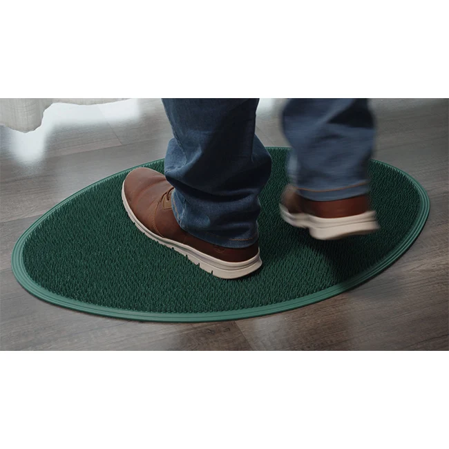 2022 New Product Feather Soft Texture Natural Rubber Floor Mat Grey 49cm x 75cm Strong Bristles Effectively Clean Dirt