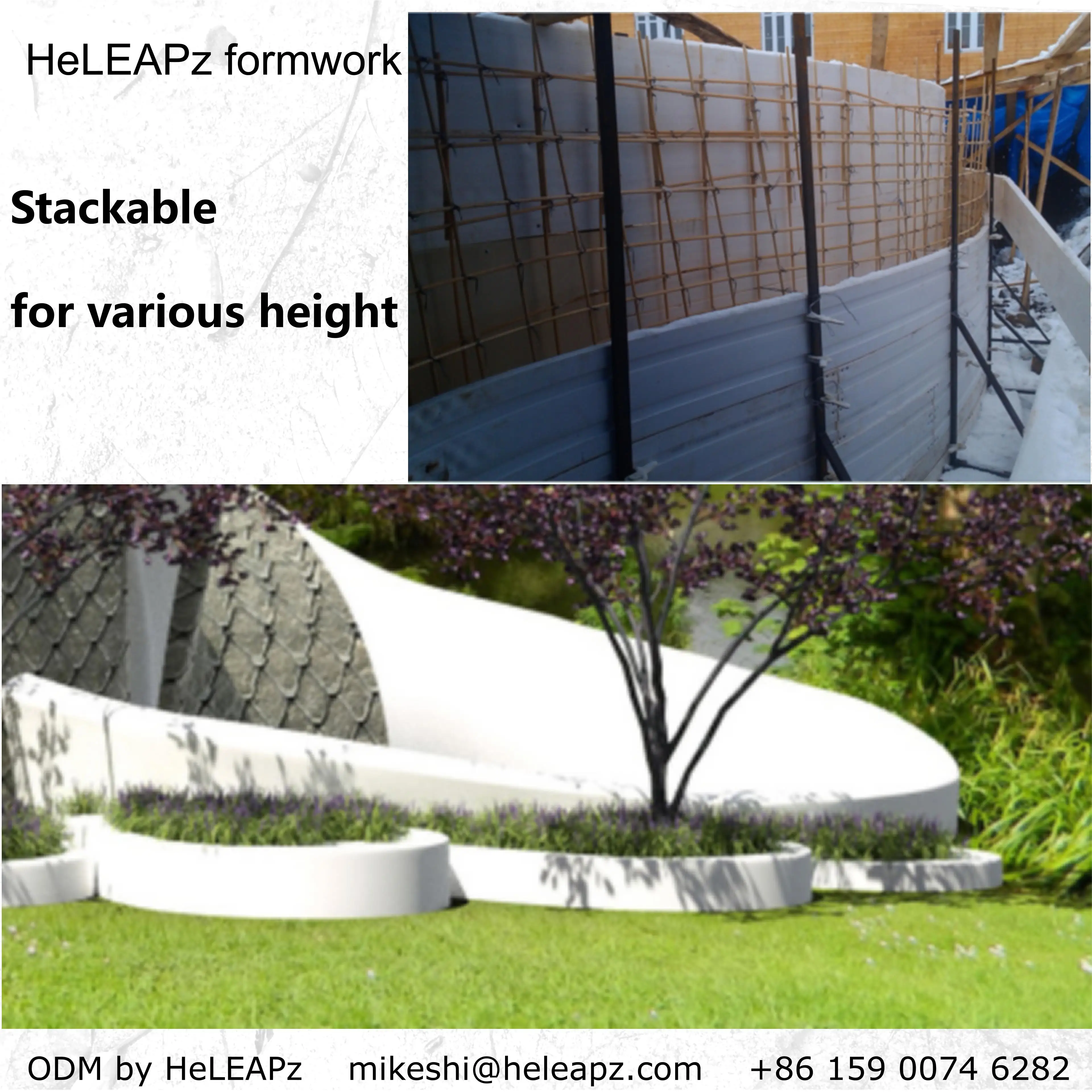 flexible formwork curvy concrete edge boxing sidewalk footpath garden landscape walkpath  floor edge boundary