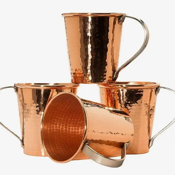 Taper Beer Mug Copper 12 Oz Hammered  Food safe steel for Drink Purpose BY KSN