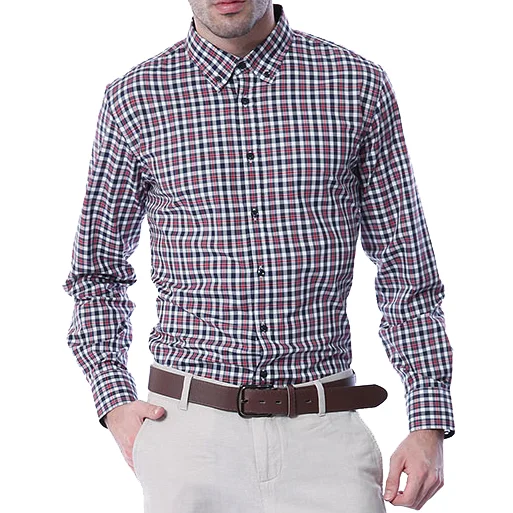 Wholesale price bulk quantity durable check dress shirt