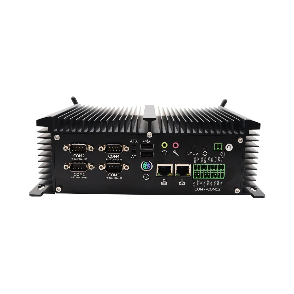 High Performance 4*RJ45 Giga Lan 6*COM Industrial Computer Intel Core i7 10510U 6*USB Fanless Industrial Mini PC