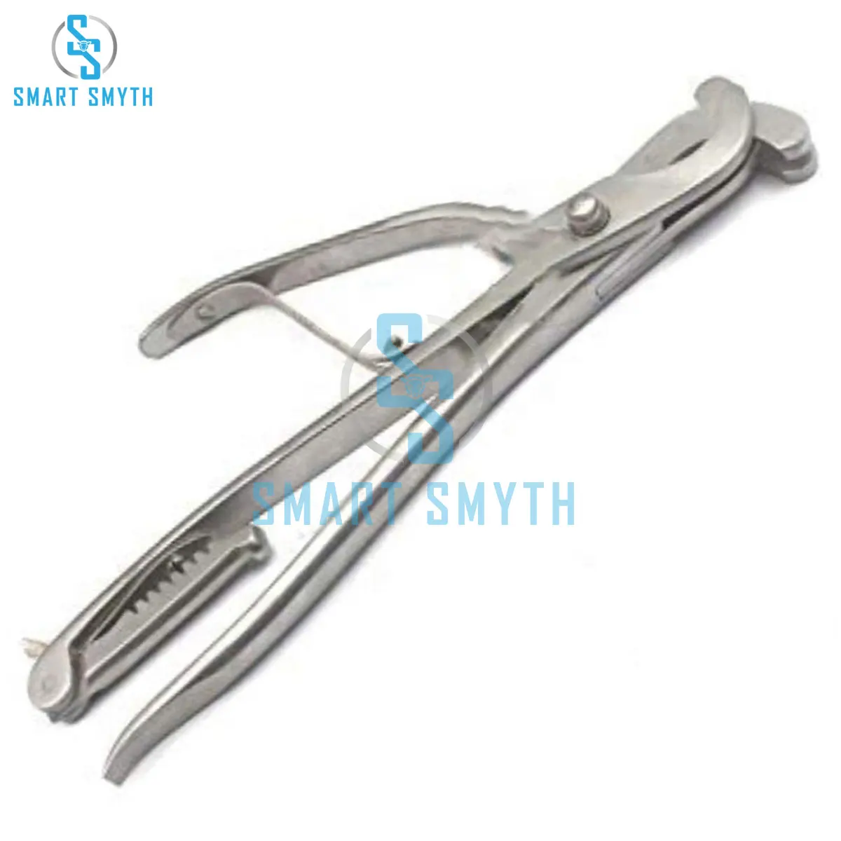 Emasculator Castration Plier White Castrator Triple Crush with Ratchet Veterinary Instruments Stainless Steel
