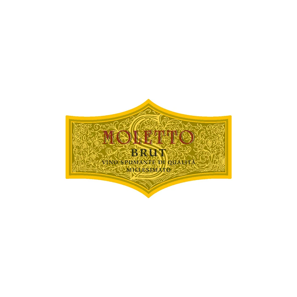Moletto Brut Sparkling Wine From Italy Veneto District Produced From Pinot Bianco Grapes