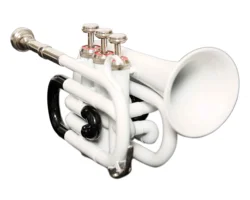 NASIR ALI pocket Trumpet White New Professional Bb Pitch Premium Quality With Include Hardcase And Mouthpiece
