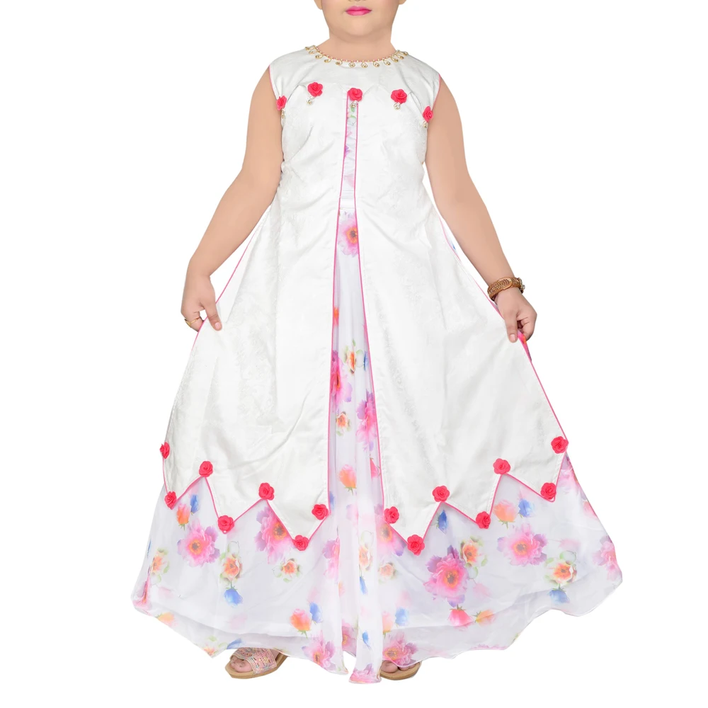 Export Oriented New Design Polyester & Cotton Best Selling Wholesale Price High Quality Girls Dresses From Bangladesh