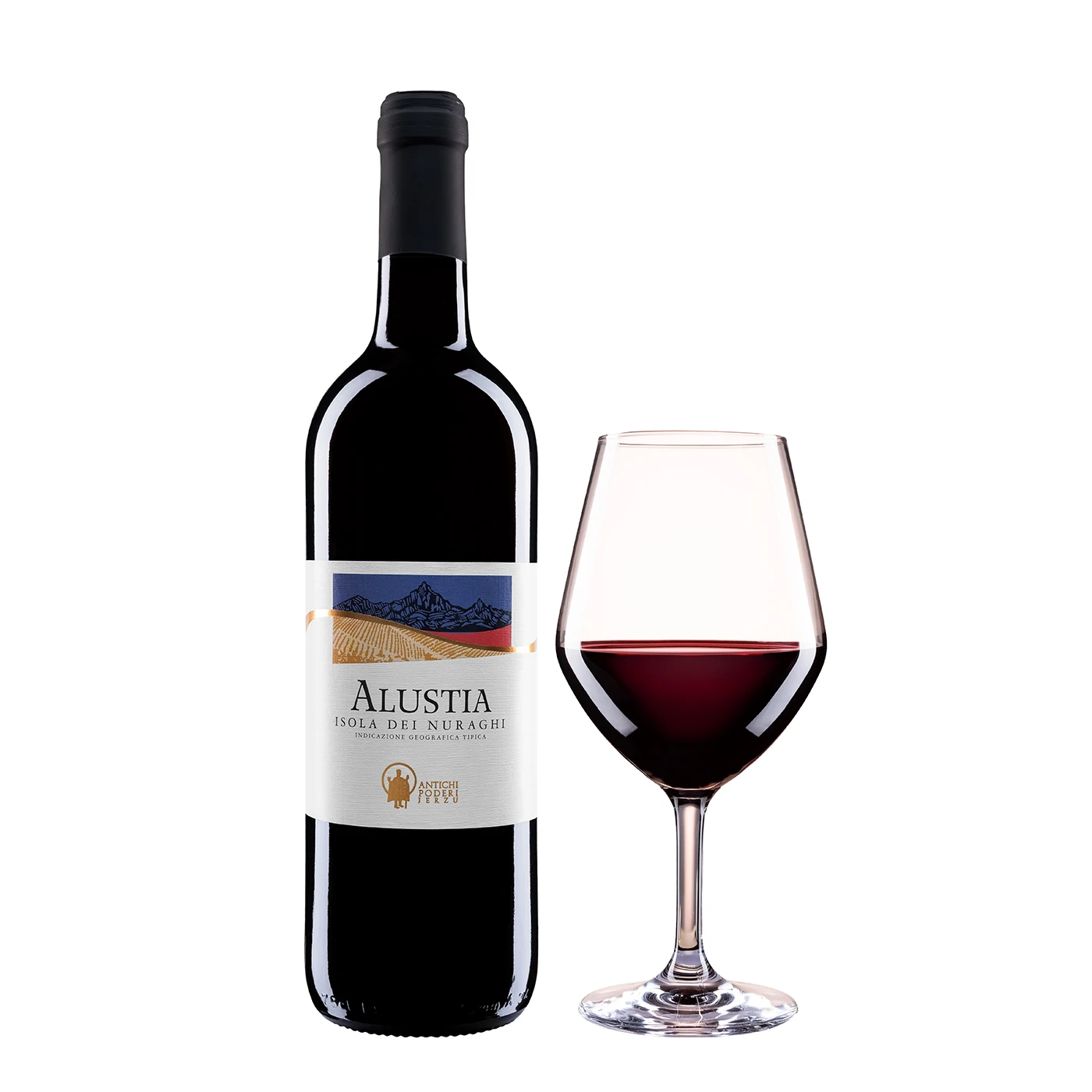 Высококачественная итальянская винная бутылка Isola dei Nuraghi IGT для сухого красного вина 75 CL