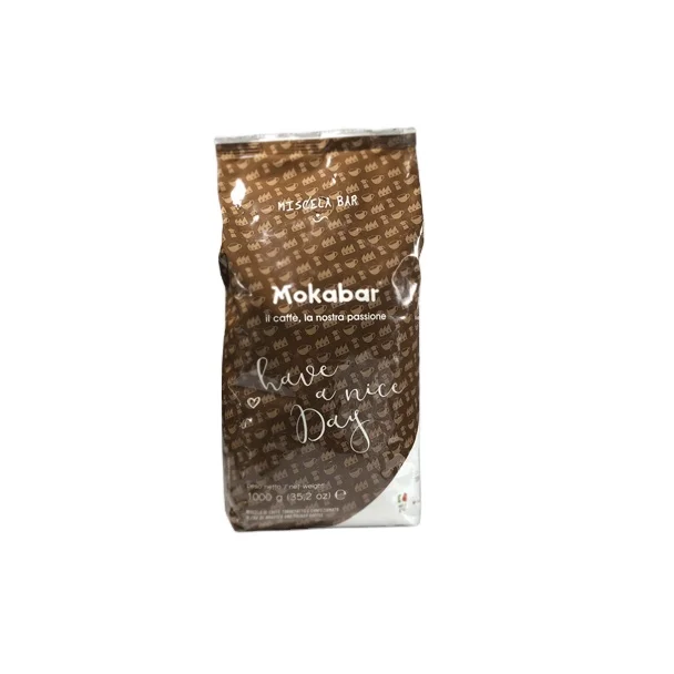 
MOKABAR High Quality Medium Roast Line Bar 1kg 90% Arabica Coffee Beans For Hotel 