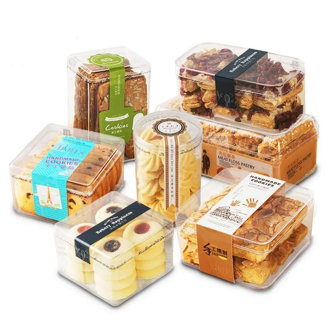 280ML Plastic Food Storage PS Box For Cookies Dessert Snack Candy Dried Food Nut