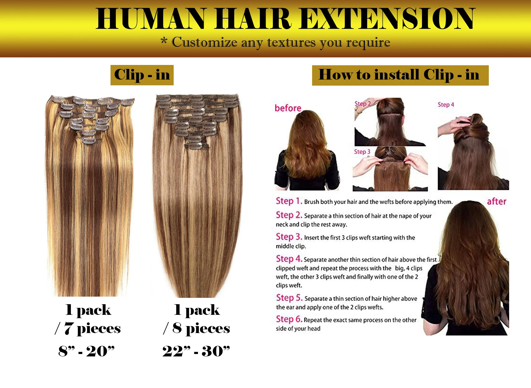 Human hair extension 2
