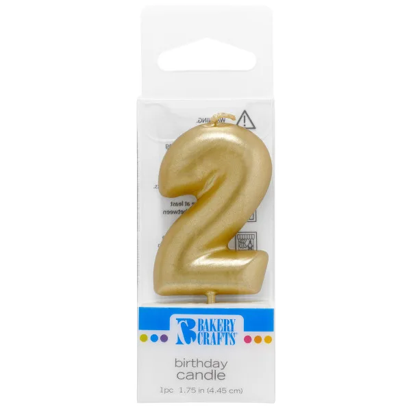 
2 Mini Gold Numeral Candles 6/PKG Candles 